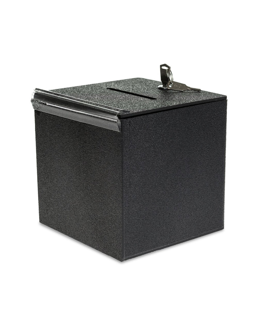 Donation or Ballot Box with Lock & Key in 6″, 8″, 10″, 12″