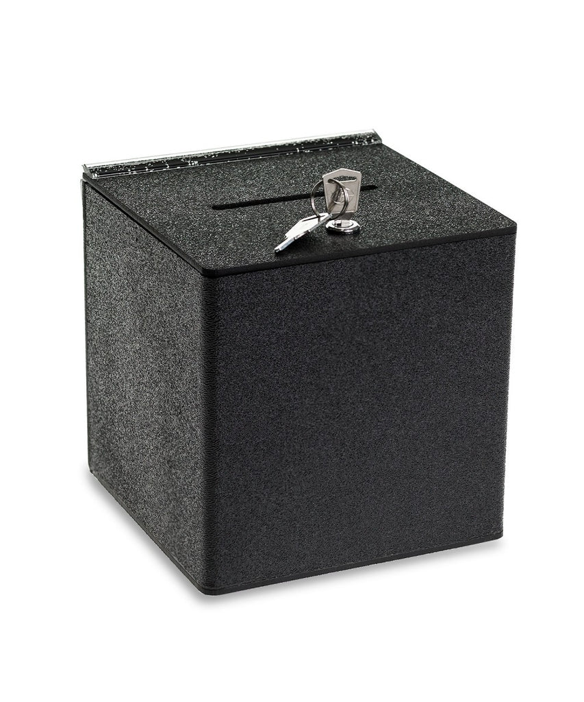 Donation or Ballot Box with Lock & Key in 6″, 8″, 10″, 12″