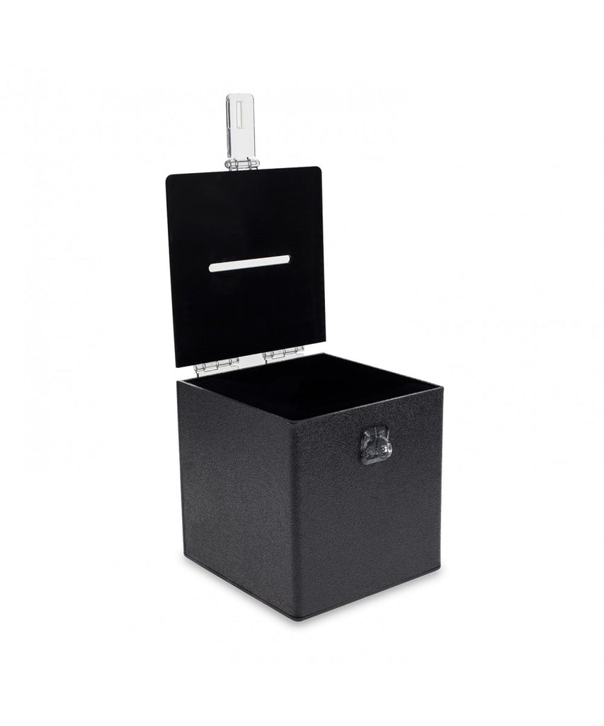 Donation or Ballot Box with Lock & Key in 6″, 8″, 10″, 12″