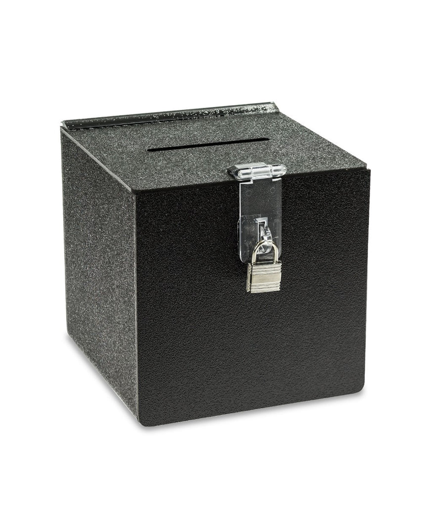 Donation or Ballot Box with Lock & Key in 6″, 8″, 10″, 12″