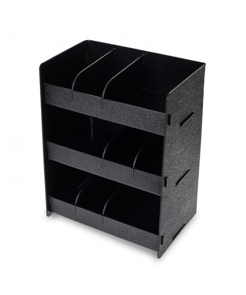 black condiment organizer 3 shelf
