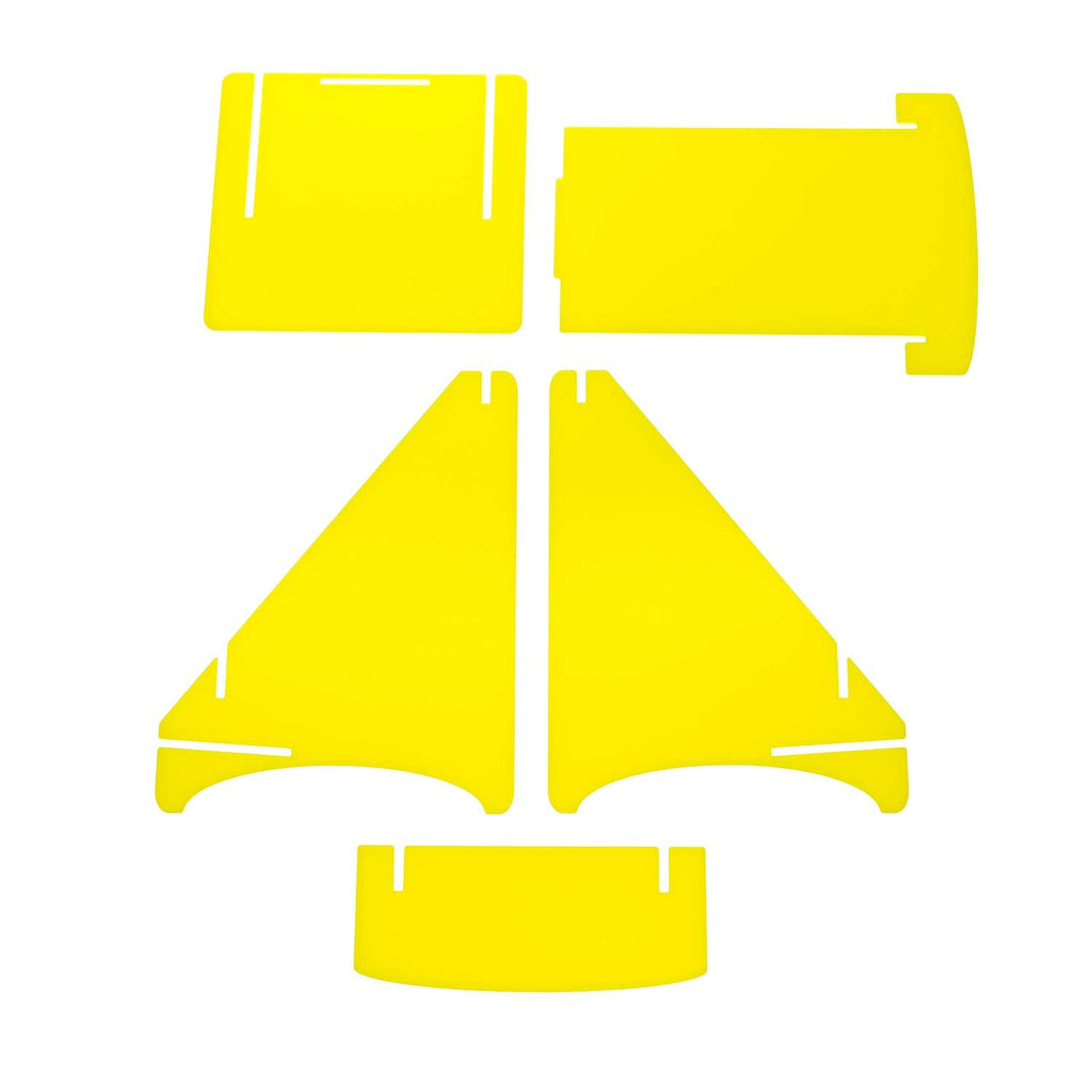 Colored Put-Together-Yourself Trifold Brochure Holder, 4" wide