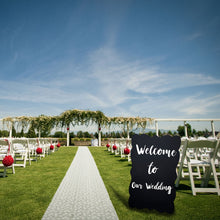 Load image into Gallery viewer, Scroll Cut Chalkboard Wedding Sign, 24 x 36