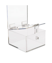 Load image into Gallery viewer, Charity Box with Hasp Lock, 5″x 7″ Sign Holder