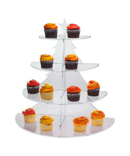 Load image into Gallery viewer, 4-Tier Holiday Cookie and Cupcake Tree Stand, Half Circle