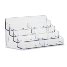 Load image into Gallery viewer, 8 Pocket Business Card Holder for Countertop, 4-Tier Clear