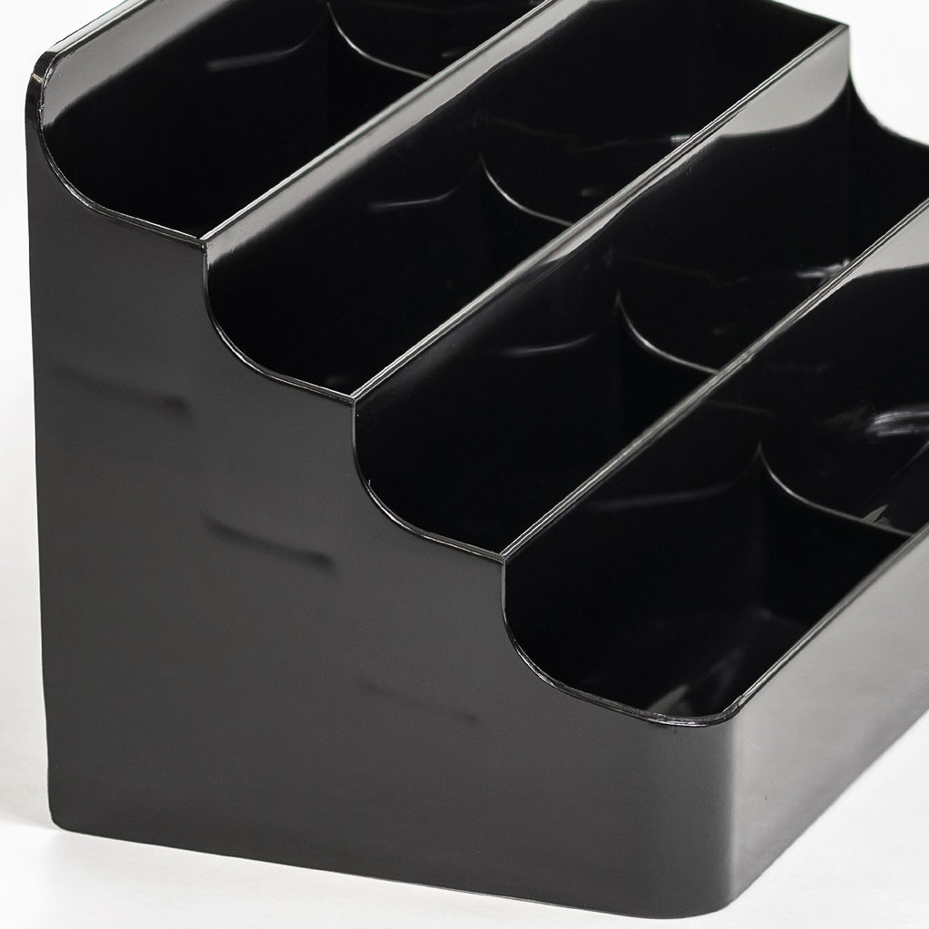 8 Pocket Business Card Holder for Countertop, 4-Tier Black