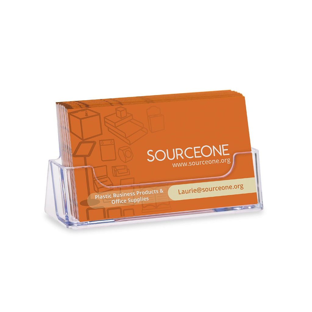 Clear Desktop or Tabletop Business Card Holder
