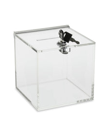 Donation or Ballot Box with Lock & Key in 6″, 8″, 10″, 12″