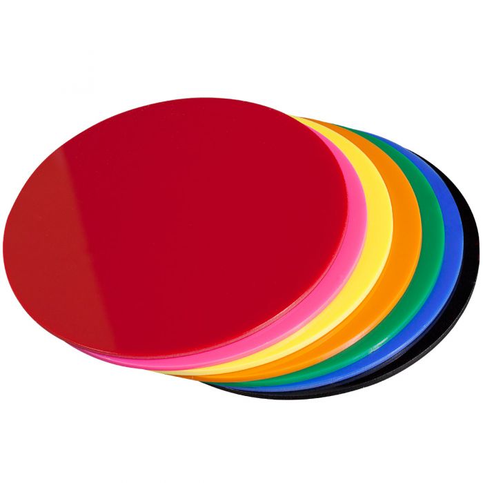 Color Acrylic Disks / Circles TRANSPARENT Assorted sizes and colors!