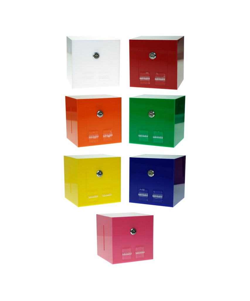 Rear Locking Door Donation Box or Ballot Box with Keys