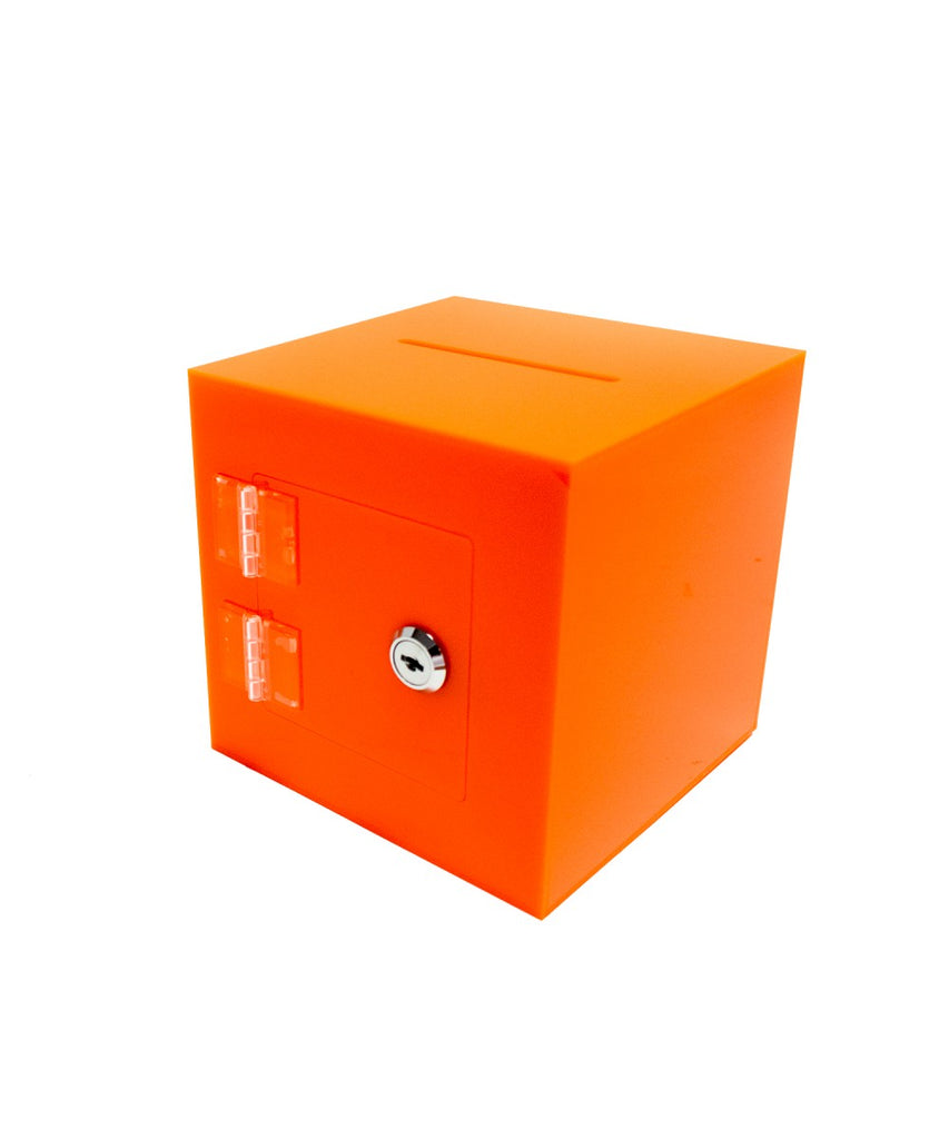 Rear Locking Door Donation Box or Ballot Box with Keys