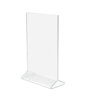 Load image into Gallery viewer, Upright &amp; Top Loading Table Tent Sign Holder