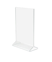 Load image into Gallery viewer, Upright & Top Loading Table Tent Sign Holder