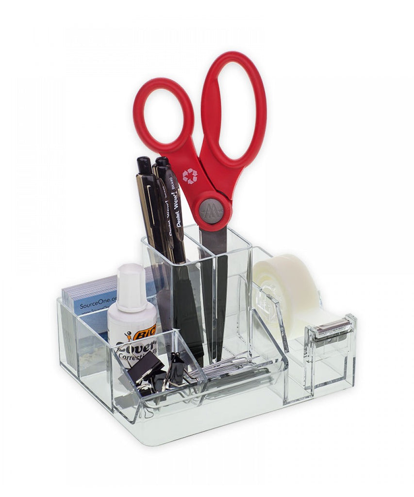 Desktop Organizer with Tape Dispenser