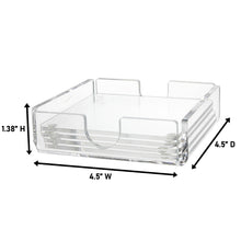 Load image into Gallery viewer, Clear Acrylic Coasters &  Coaster Holders