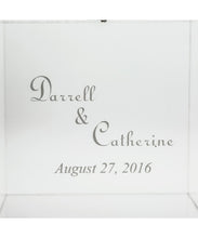 Load image into Gallery viewer, Engraved Wedding Donation Box with Lock