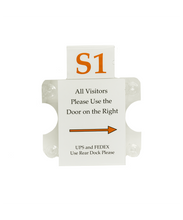 Load image into Gallery viewer, 8.5" x 11" Window Mount Sign Holder with 6" x 4" Header Sign