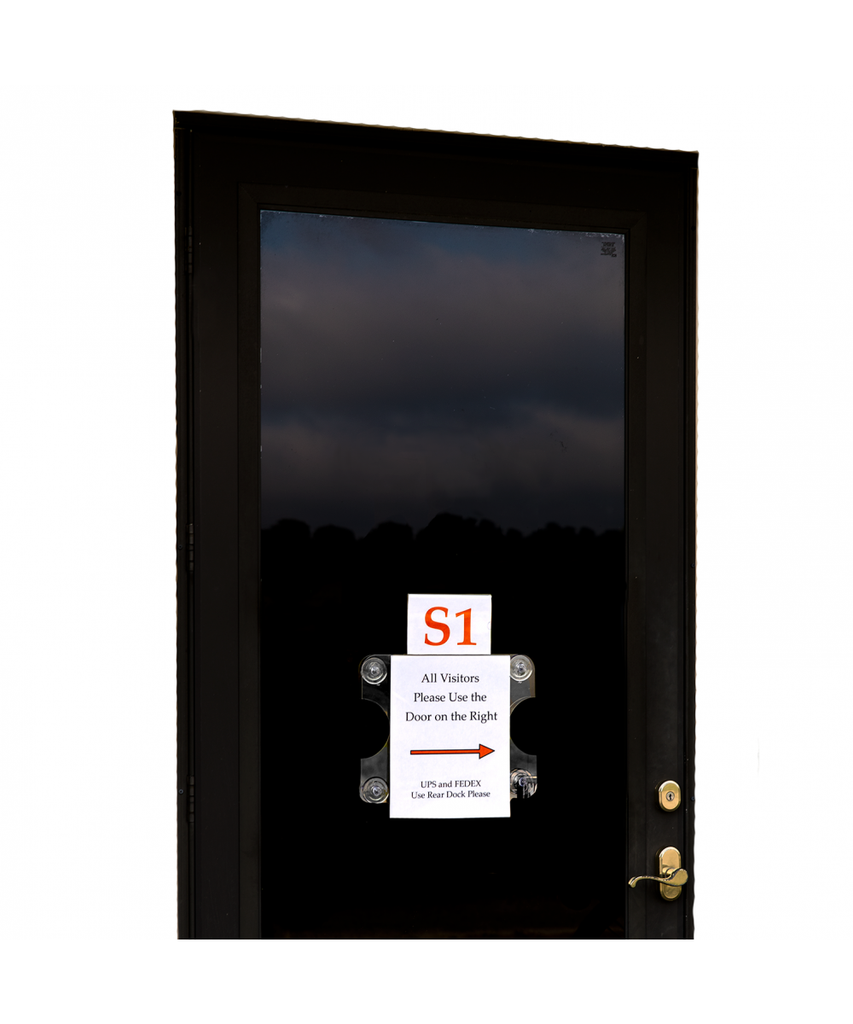 8.5" x 11" Window Mount Sign Holder with 6" x 4" Header Sign