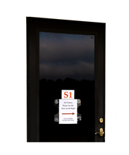 Load image into Gallery viewer, 8.5" x 11" Window Mount Sign Holder with 6" x 4" Header Sign