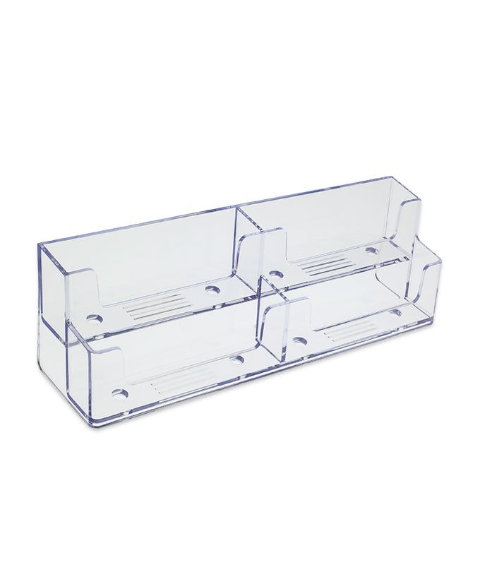 4-Pocket 2-Tier Double Wide Business Card Holder 4-Pocket 2-Tier Double Wide Business Card Holder