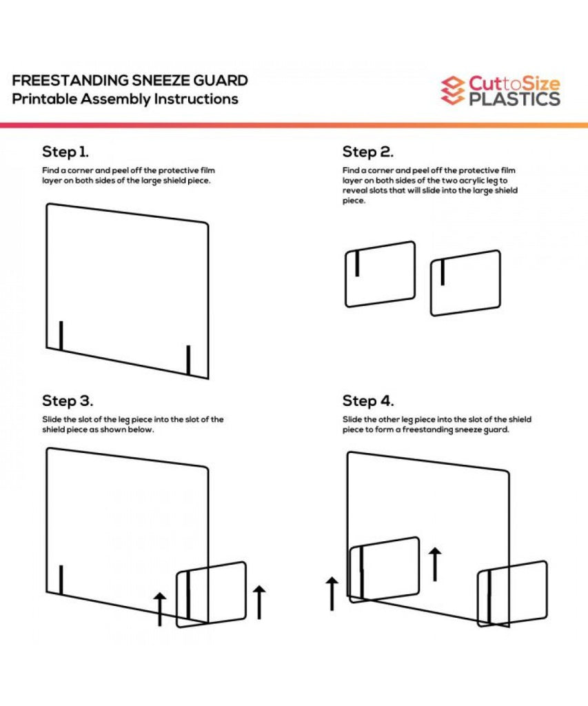 Sneeze Guard Freestanding with Window Barrier Divider