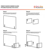 Load image into Gallery viewer, Sneeze Guard Freestanding with Window Barrier Divider