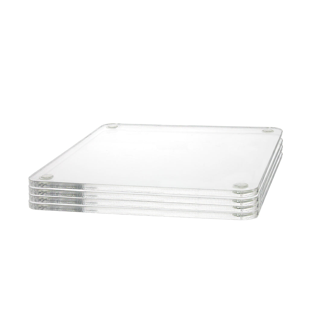 Clear Acrylic Coasters &  Coaster Holders
