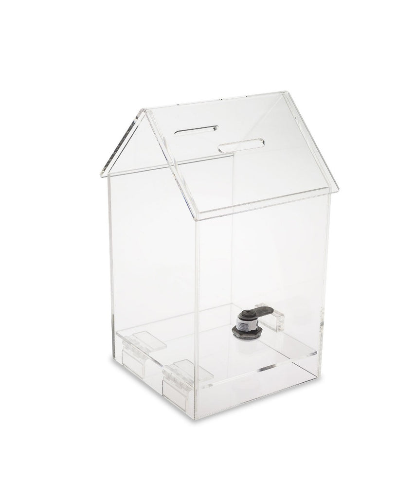 Tall Penthouse Shaped Donation Box and Raffle Box