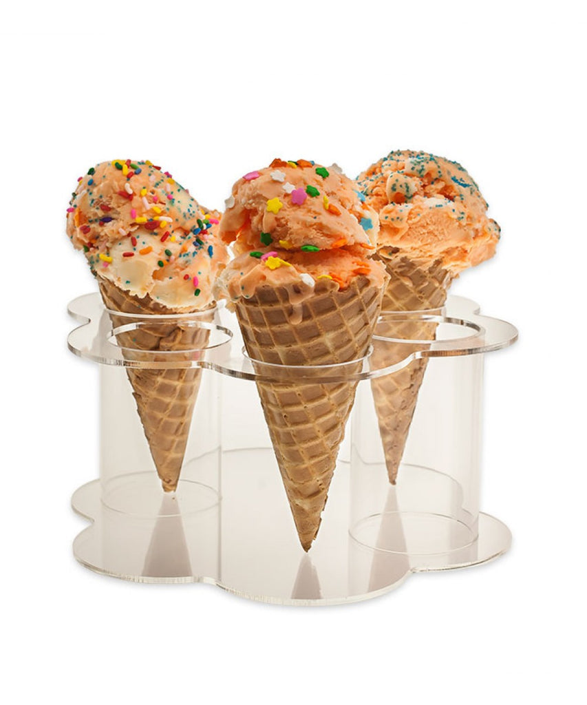 6-Hole Ice Cream Cone Display Stand, Flower