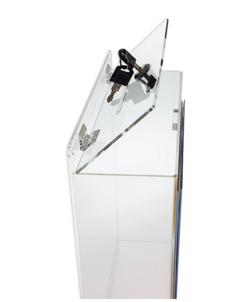 8.5" x 11" Wall Mount Comment Box or Donation Box with Front Sign Holder