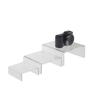 Load image into Gallery viewer, Low Profile Risers, Large Set (8", 10", 12") in Clear Acrylic