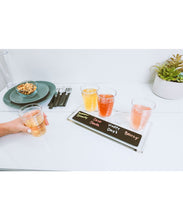 Load image into Gallery viewer, Clear Acrylic 4 Cup Flight Paddle With Chalkboard
