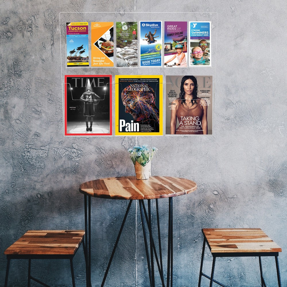 Trifold and Large Brochure/Magazine Holder Combo