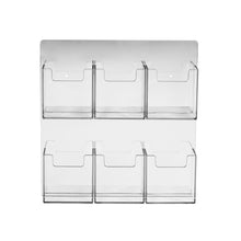 Load image into Gallery viewer, 6 Pocket Wall Mount Vertical Business Card Holder, Clear Acrylic
