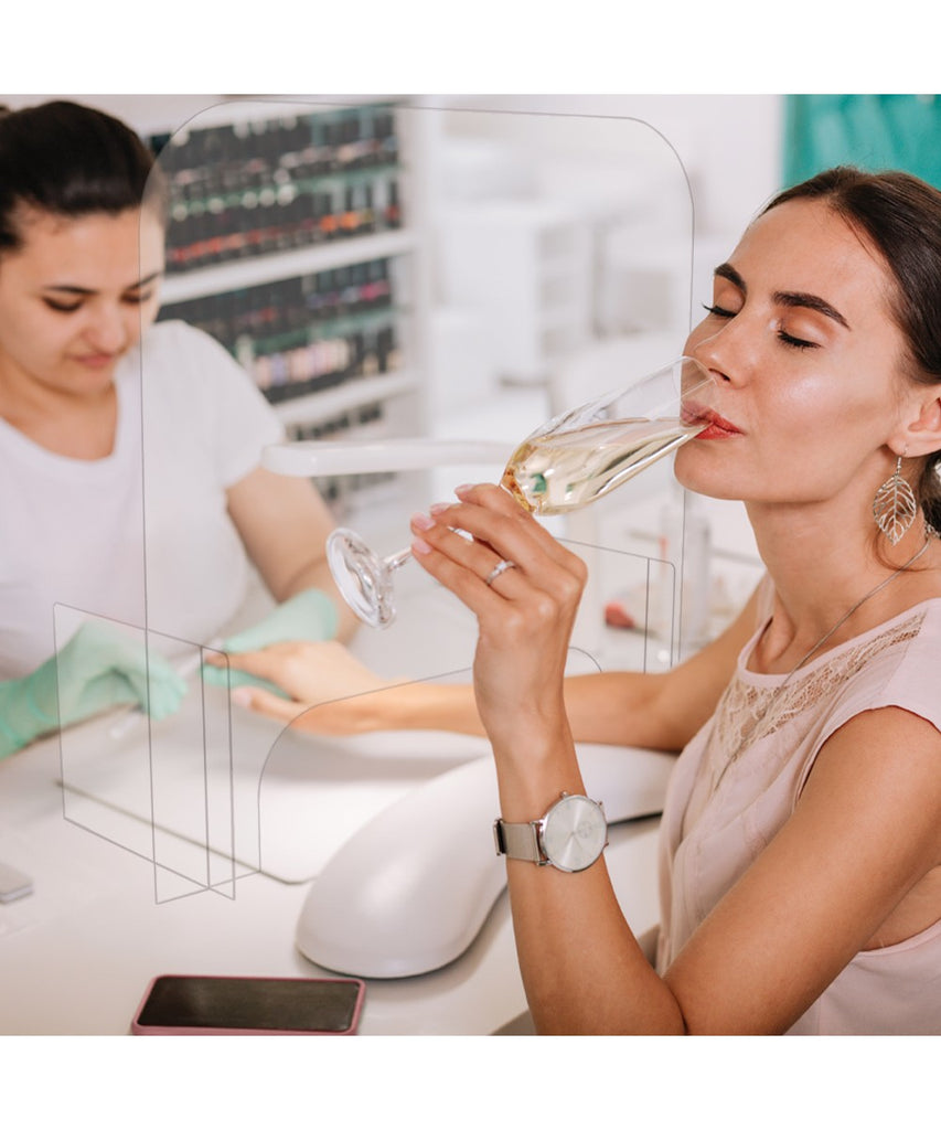 Sneeze Guard for Nail Salon and Pedicure