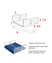 Load image into Gallery viewer, Clear Acrylic Flat Napkin Holder for outdoors or indoors