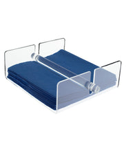 Load image into Gallery viewer, Clear Acrylic Flat Napkin Holder for outdoors or indoors