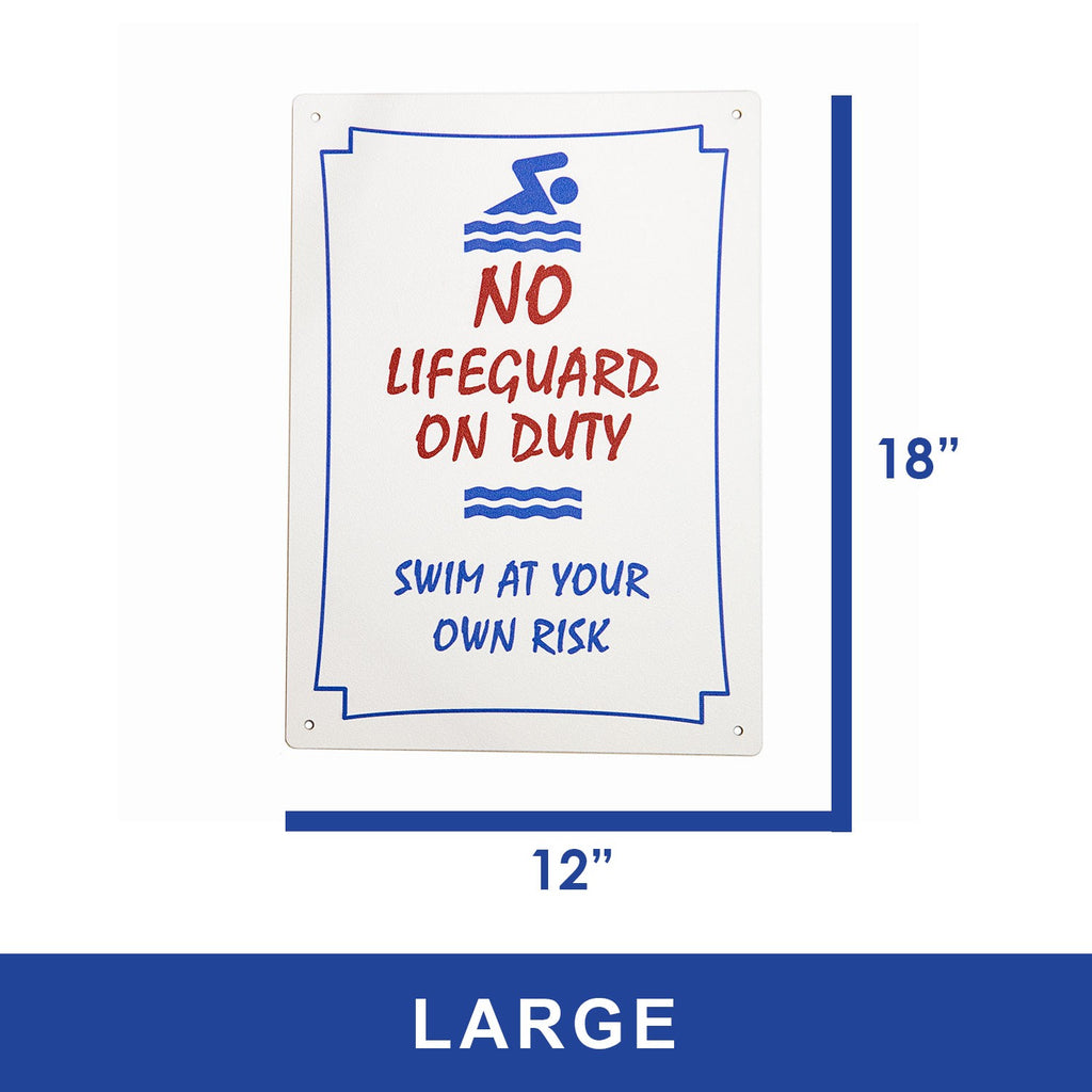 No Lifeguard On Duty Sign