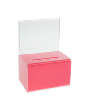 Load image into Gallery viewer, Oblong Donation Box with Sign Holder