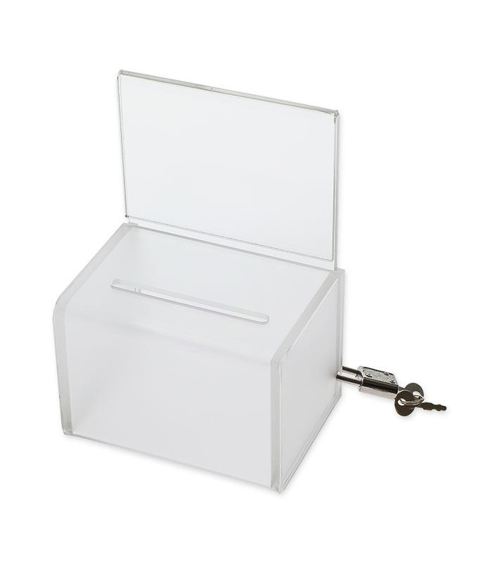 4" Small Donation Box, Frosted