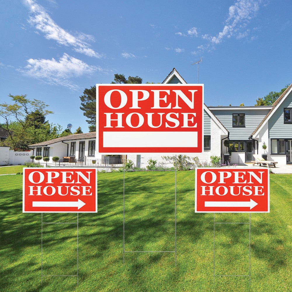 Open House Sign, 3 Pack Set