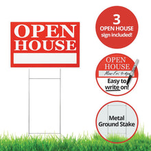 Load image into Gallery viewer, Open House Sign, 3 Pack Set