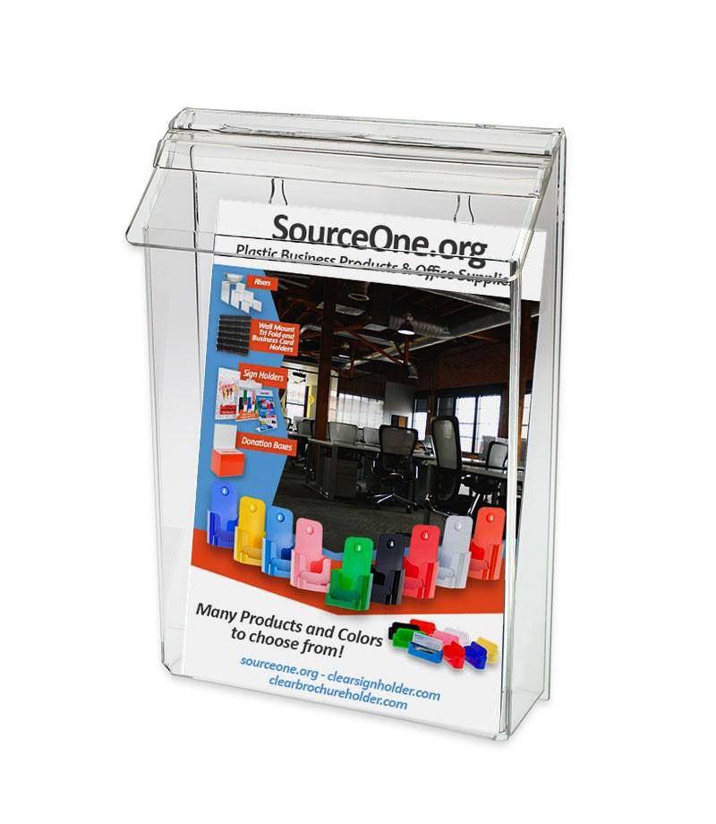 Outdoor Bifold Brochure Box with Lid, 6" x 8" Brochure Booklet