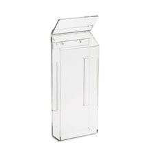 Load image into Gallery viewer, 4" x 9" Outdoor Trifold Brochure Holder Box with Lid, Clear Acrylic