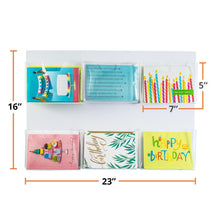 Load image into Gallery viewer, 6-pocket Greeting Card Wall Mount, 7" x 5"