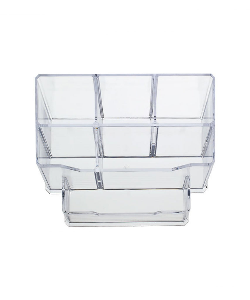Premium Acrylic Desktop Organizer for pens, pencils and business cards