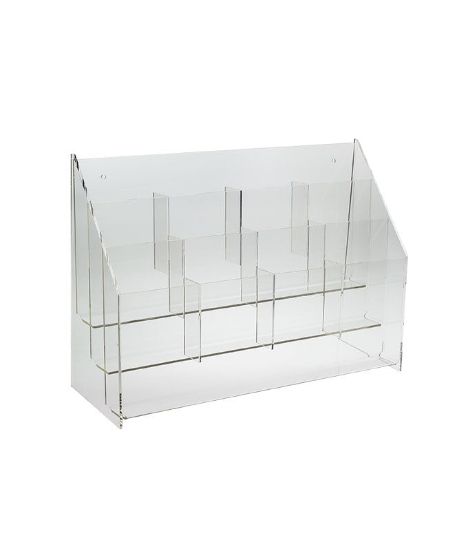 Premium Tiered Lucite Trifold Brochure Holders