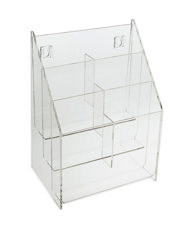 Premium Tiered Lucite Trifold Brochure Holders