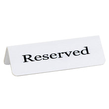 Load image into Gallery viewer, White Reserved Table Sign, Set of 6